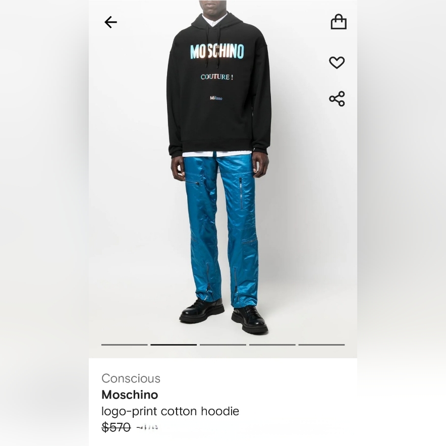 Moschino Iridescent Logo Hoodie